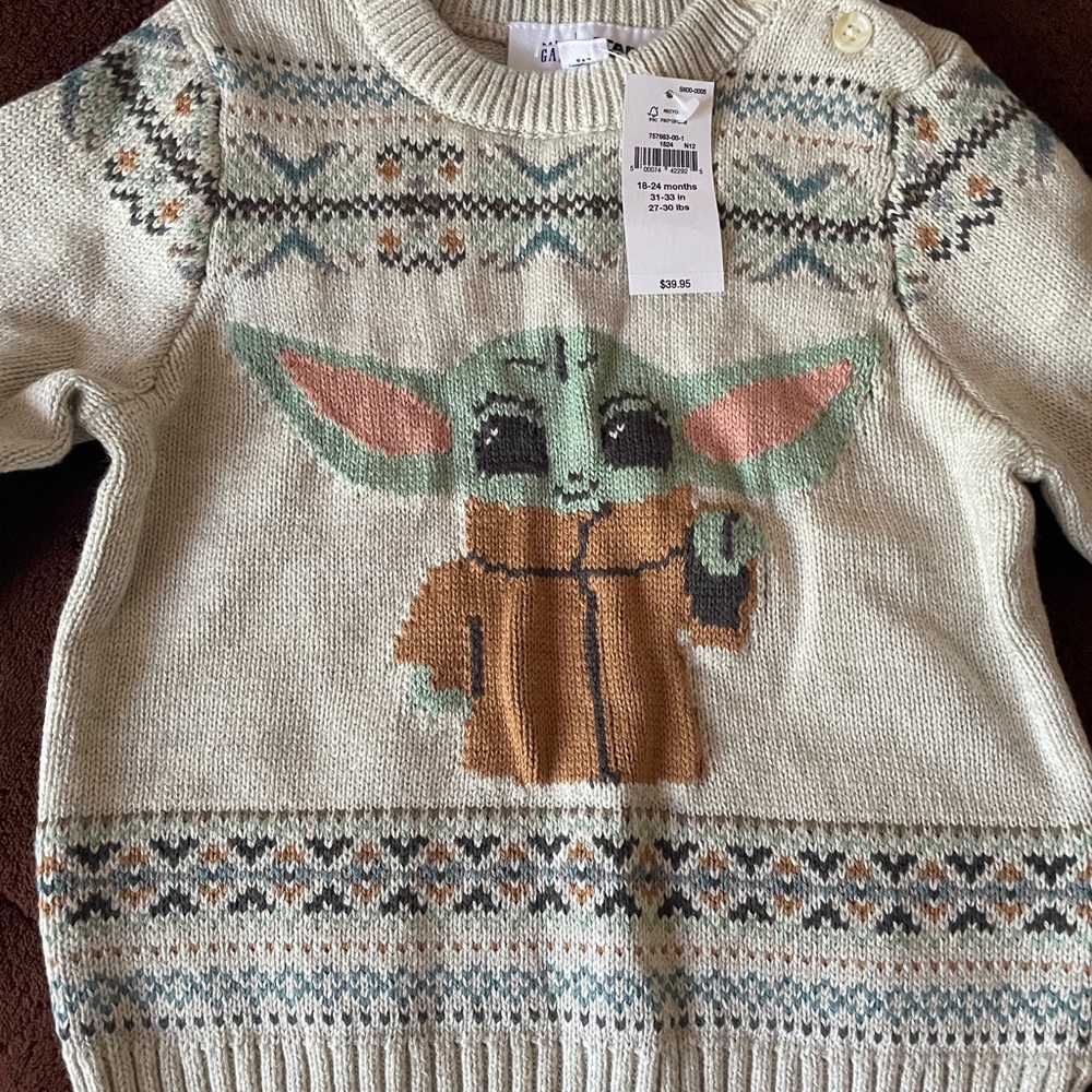 Star Wars baby Yoda Xmas sweater - Picture 4 of 5